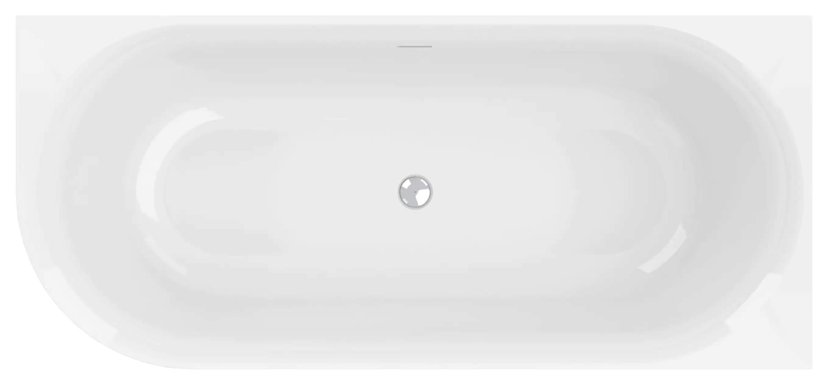 Ottofond Badewanne Mince Corner schwarz-weiß links 180 x 80 / 44 cm