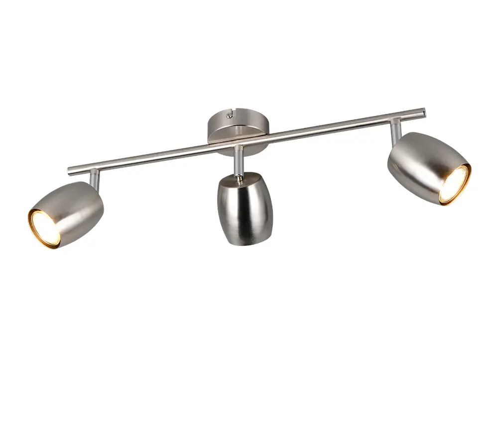 Reality Deckenstrahler 3er Spot Nancy GU10 nickel matt