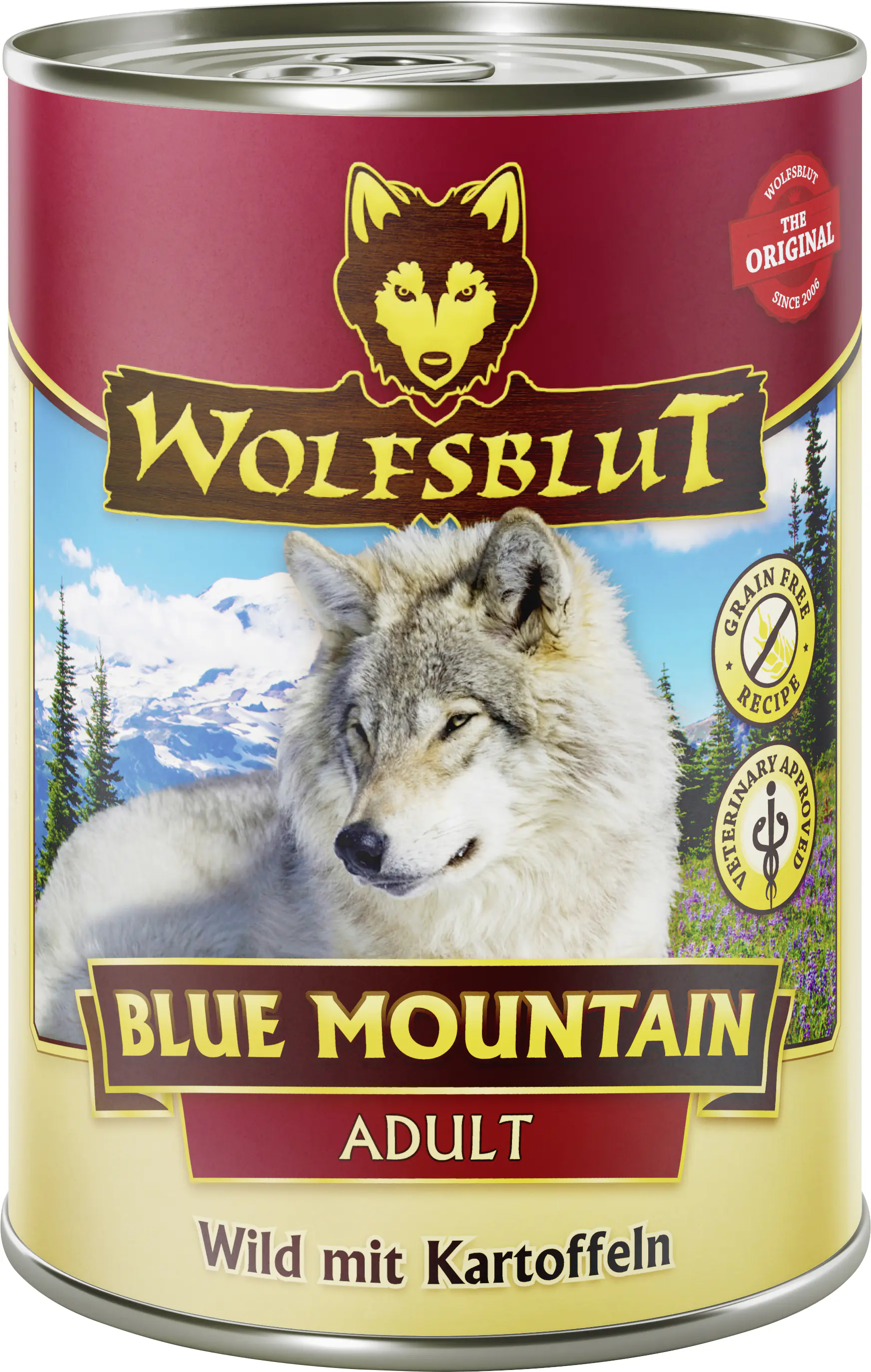 Wolfsblut Blue Mountain Hundenassfutter Adult getreidefrei 395 g Wild