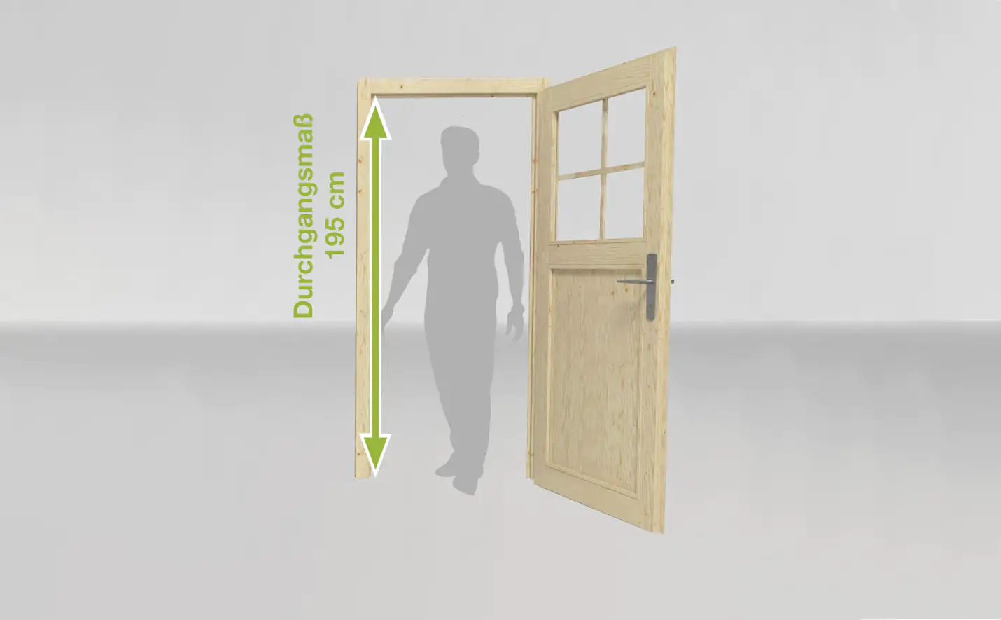 Weka Designhaus Wekaline 413 A 400 x 250 cm natur mit Fußboden