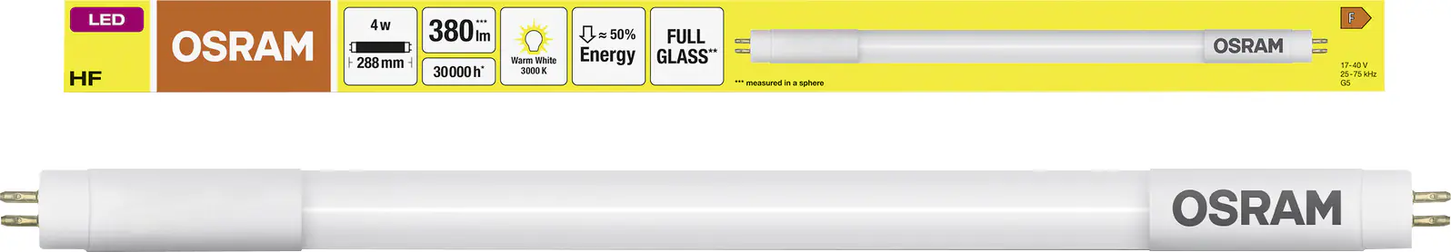 Osram LED Röhre T5 28,8 cm G5 4 W warmweiß