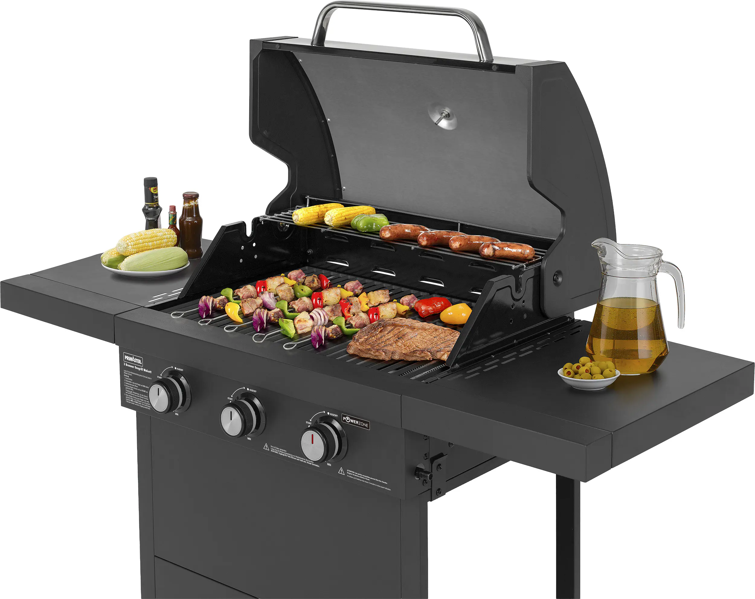 Primaster Gasgrill Walcott Grillfläche: 65 x 43 cm