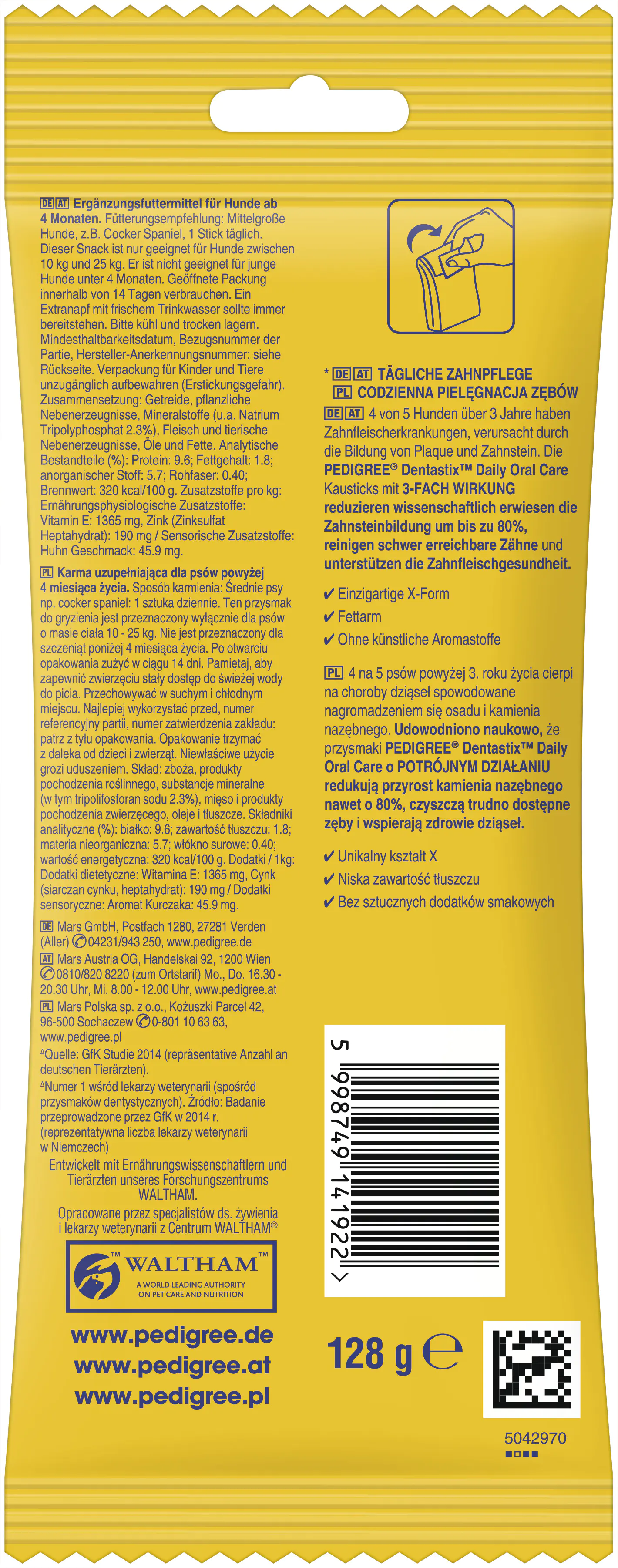 Pedigree Dentastix Adult Daily Oral Care Hundesnack 5 Stück