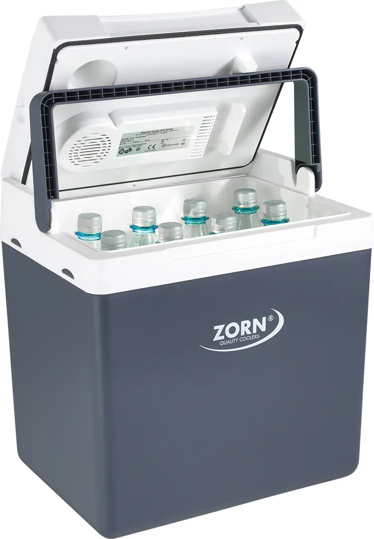 Zorn Kühlbox elektrische ZA26 LNE 12V & 230V Anschluss grau/weiß 25 L
