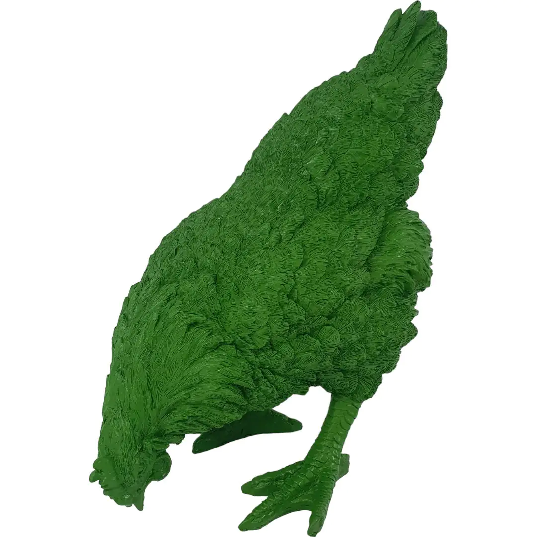 Dekofigur Henne pickend 33 x 34,5 x 20 cm grün