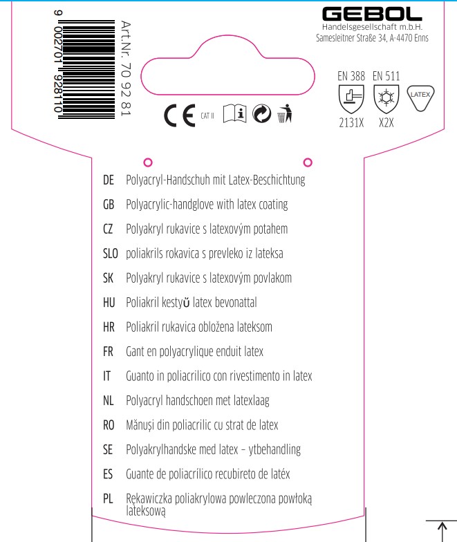 Gebol Handschuh Winter Grip  