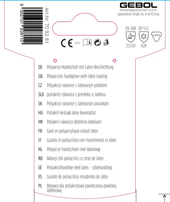 Gebol Handschuh Winter Grip  