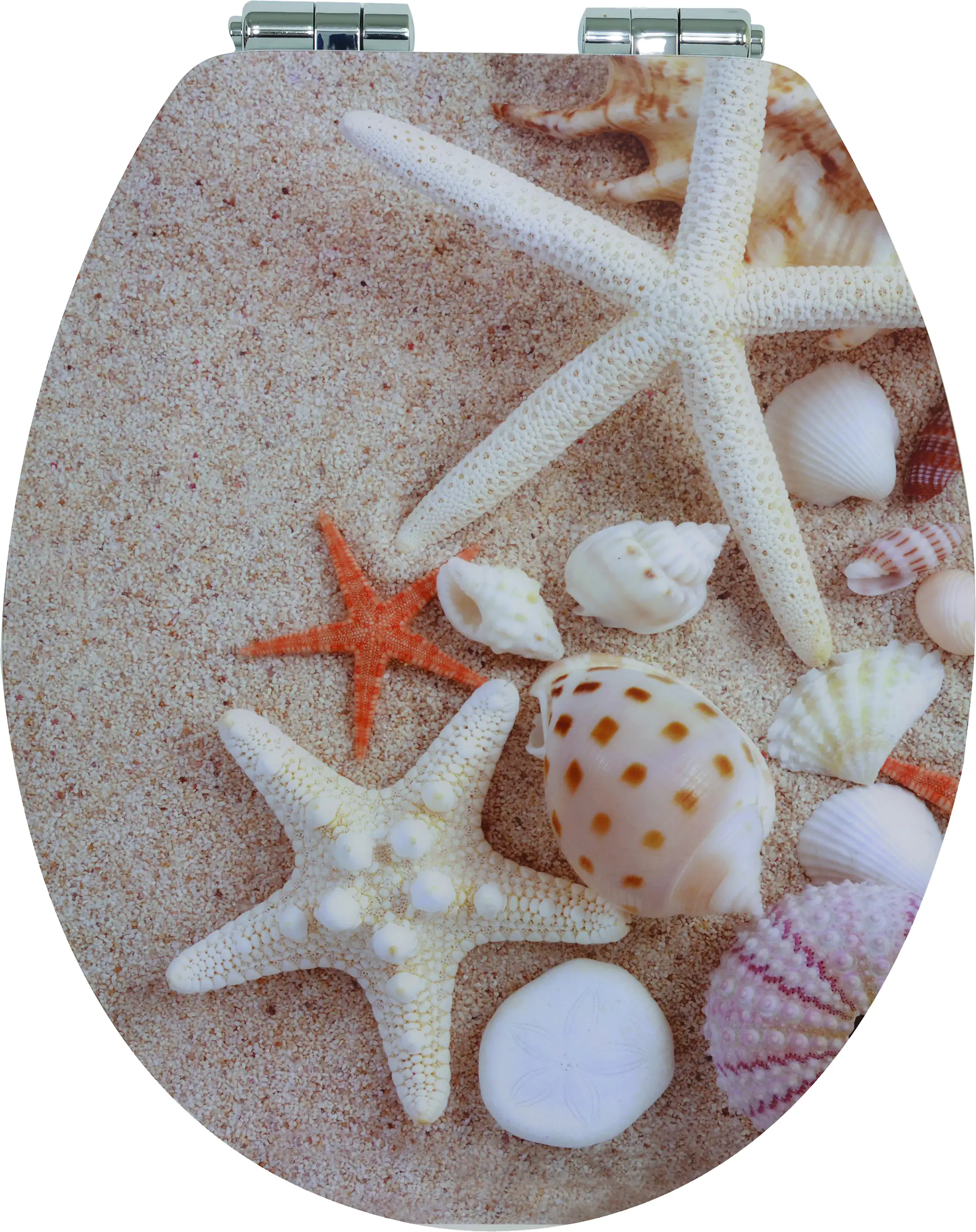 Primaster WC-Sitz mit Absenkautomatik Seestern weiß