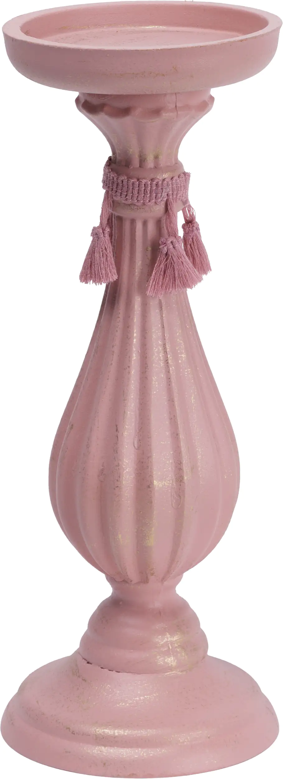 TrendLine Kerzenhalter Holz Ø 11 x 17 cm rosa TrendLine Kerzenhalter Holz Ø 11 x 17 cm rosa