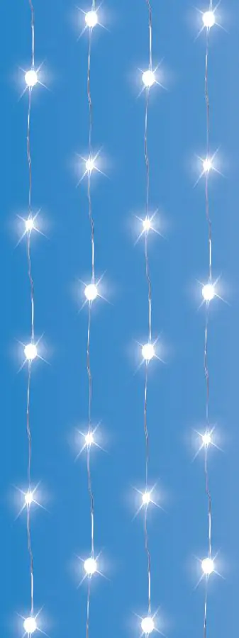 TrendLine LED-Lichterkette Mini Außen 11,9 m kaltweiß mit Timer, 8 Lichteffekten