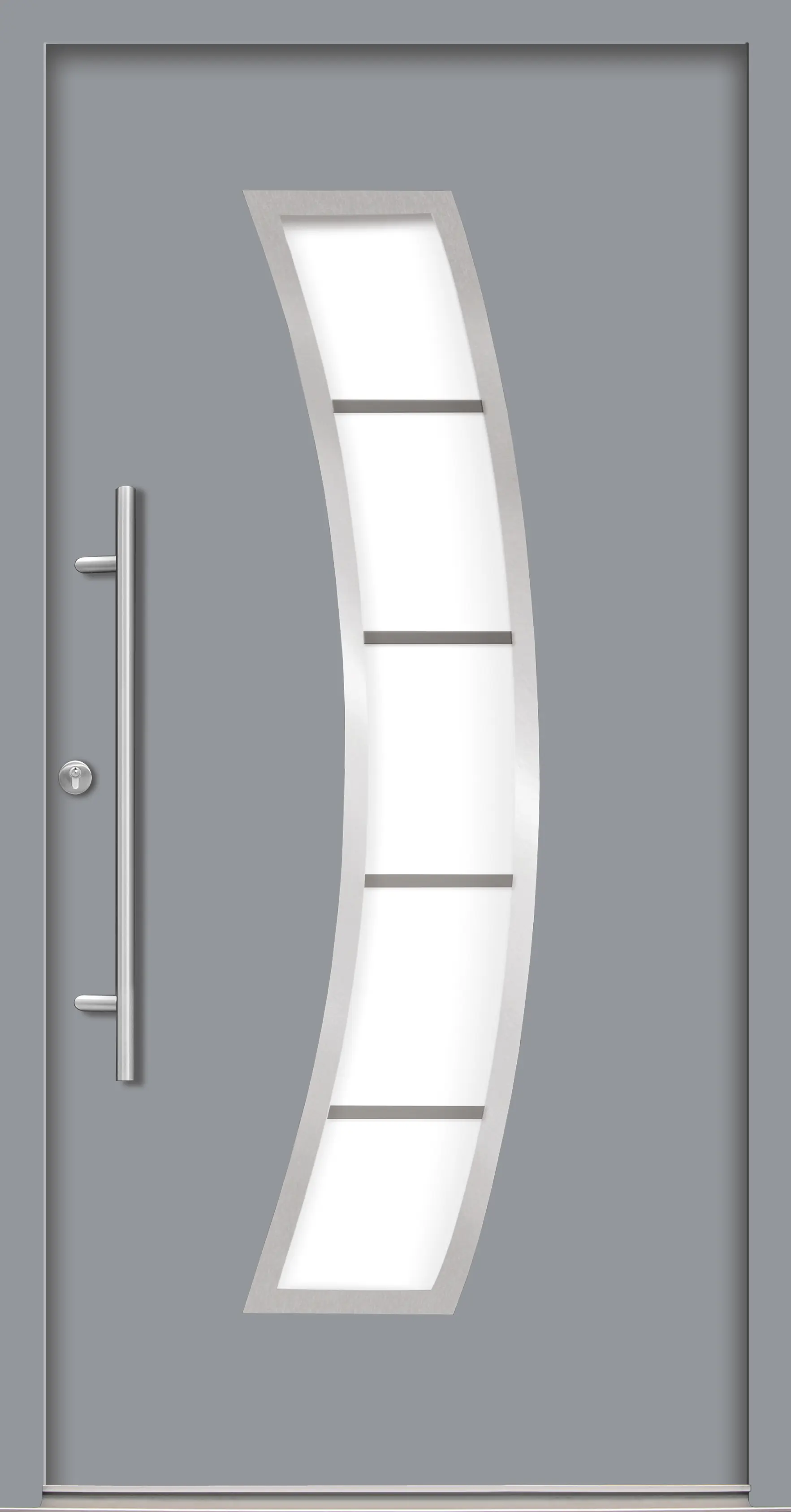 Splendoor Haustür Passivedoor Premium P14 Grau DIN Links 100 x 210 cm