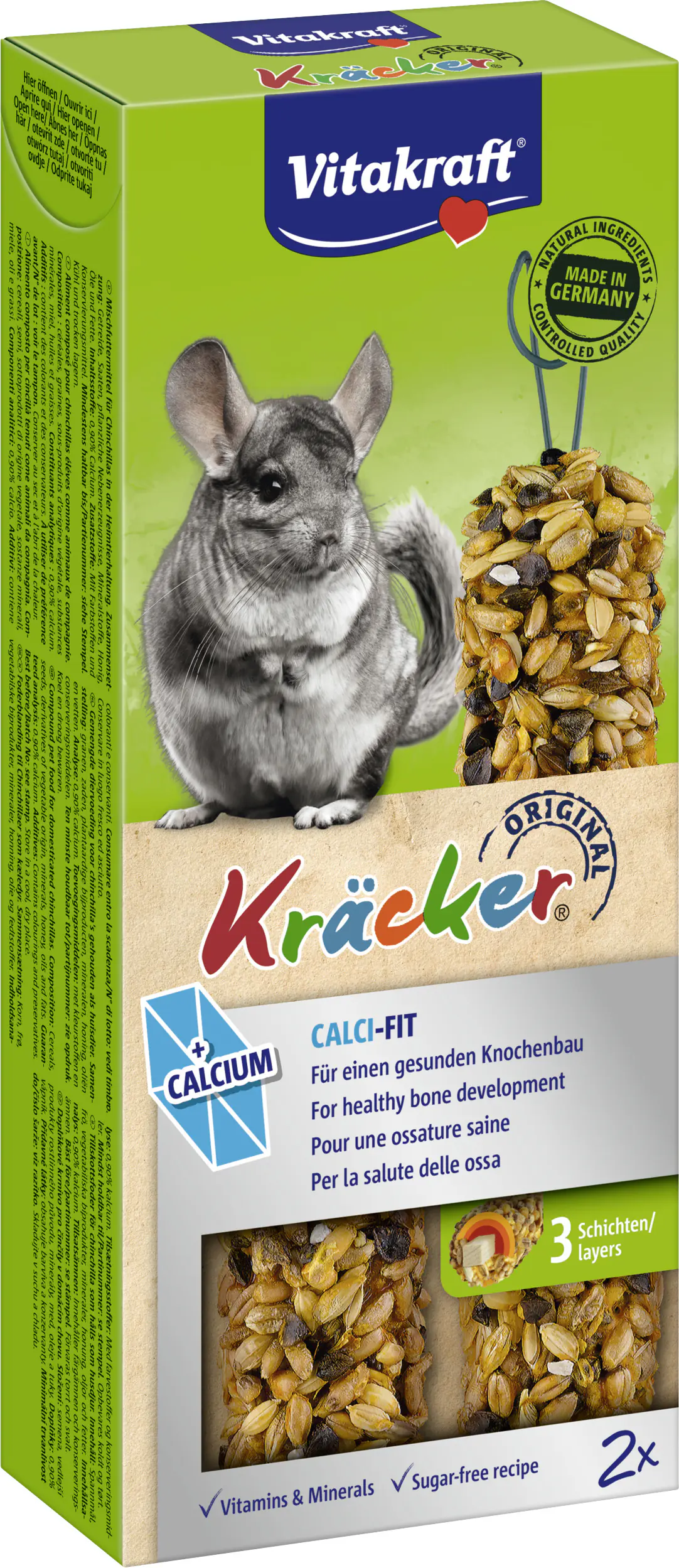 Vitakraft Nagerfutter Snack Kräcker Calci Fit 112 g 2 Stück