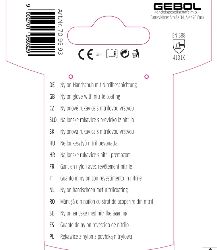 Gebol Handschuh Wet Grip  