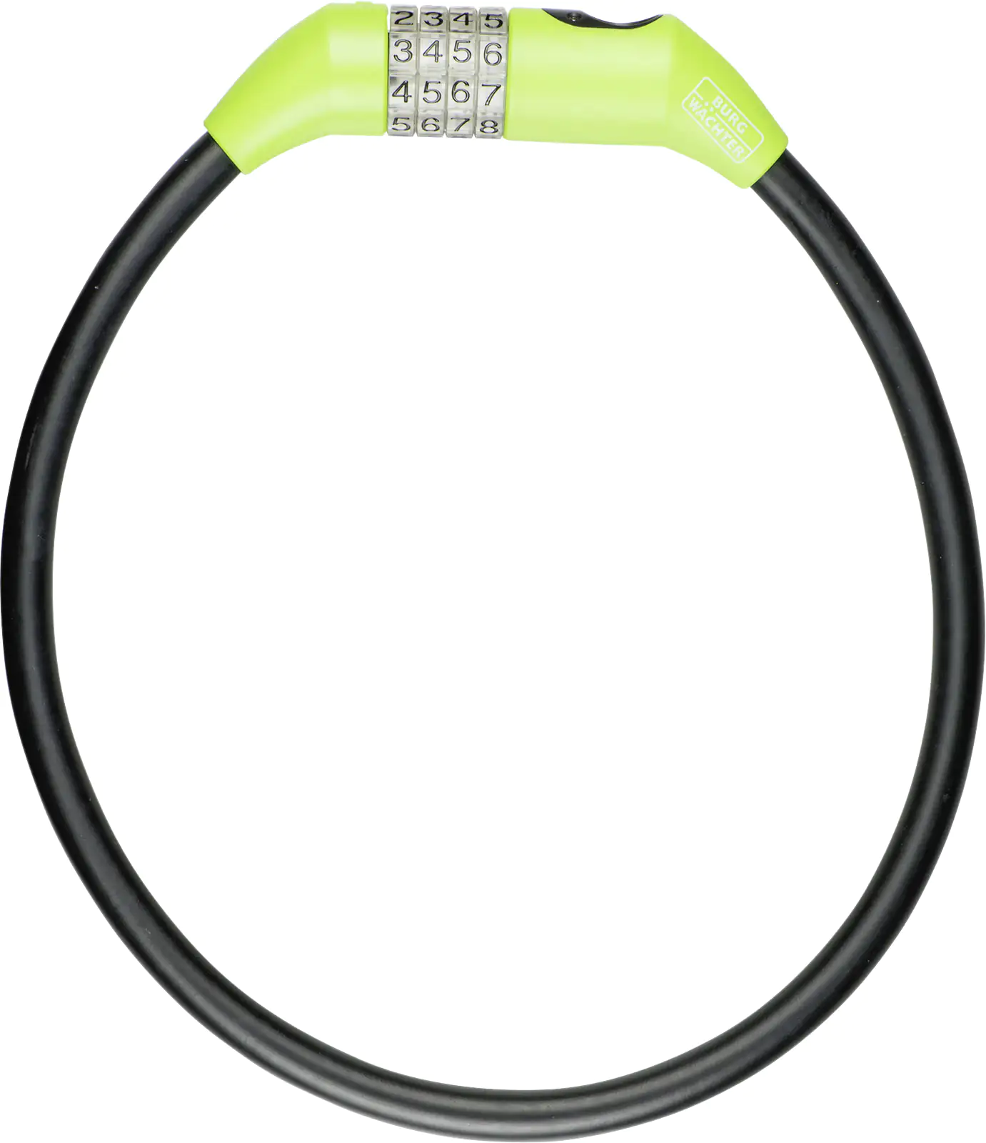 Burg Wächter Zahlen-Seilschloss 235 80 L 800mm Ø 15mm schwarz/grün