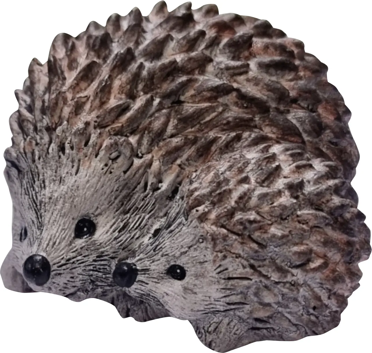Dekofigur Igel mit Baby 10 cm braun