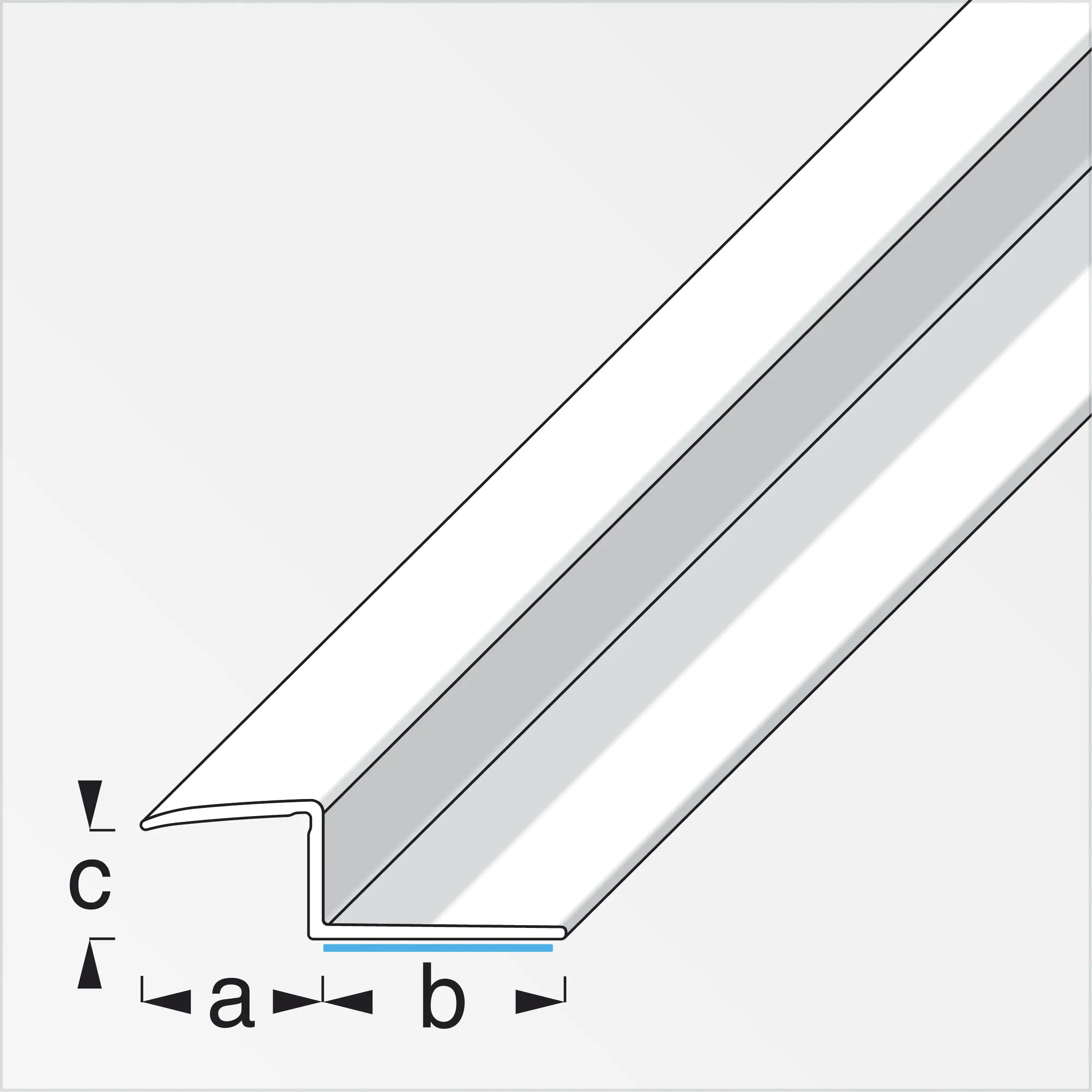 alfer Z-Abschluss-Profil 1 m, 15 x 20 x 9 mm Aluminium eloxiert messing
