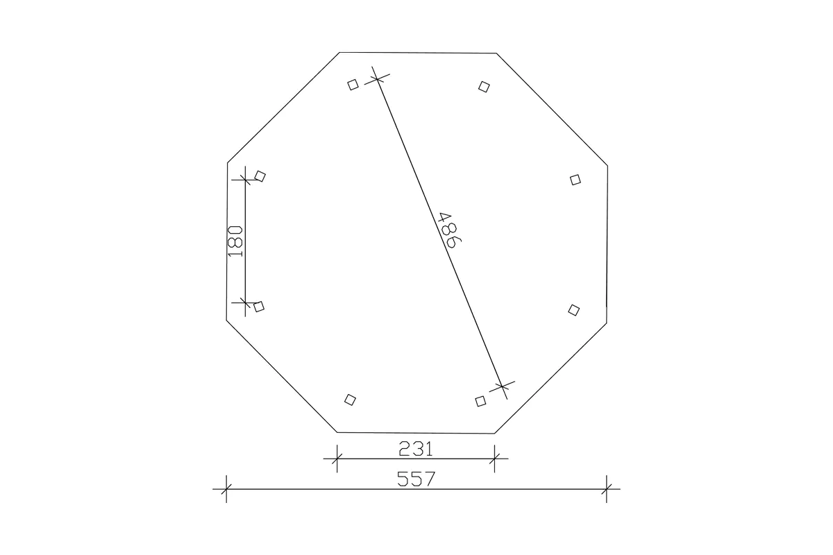 SKAN HOLZ Pavillon Nice 3 Leimholz, lasiert in Schiefergrau