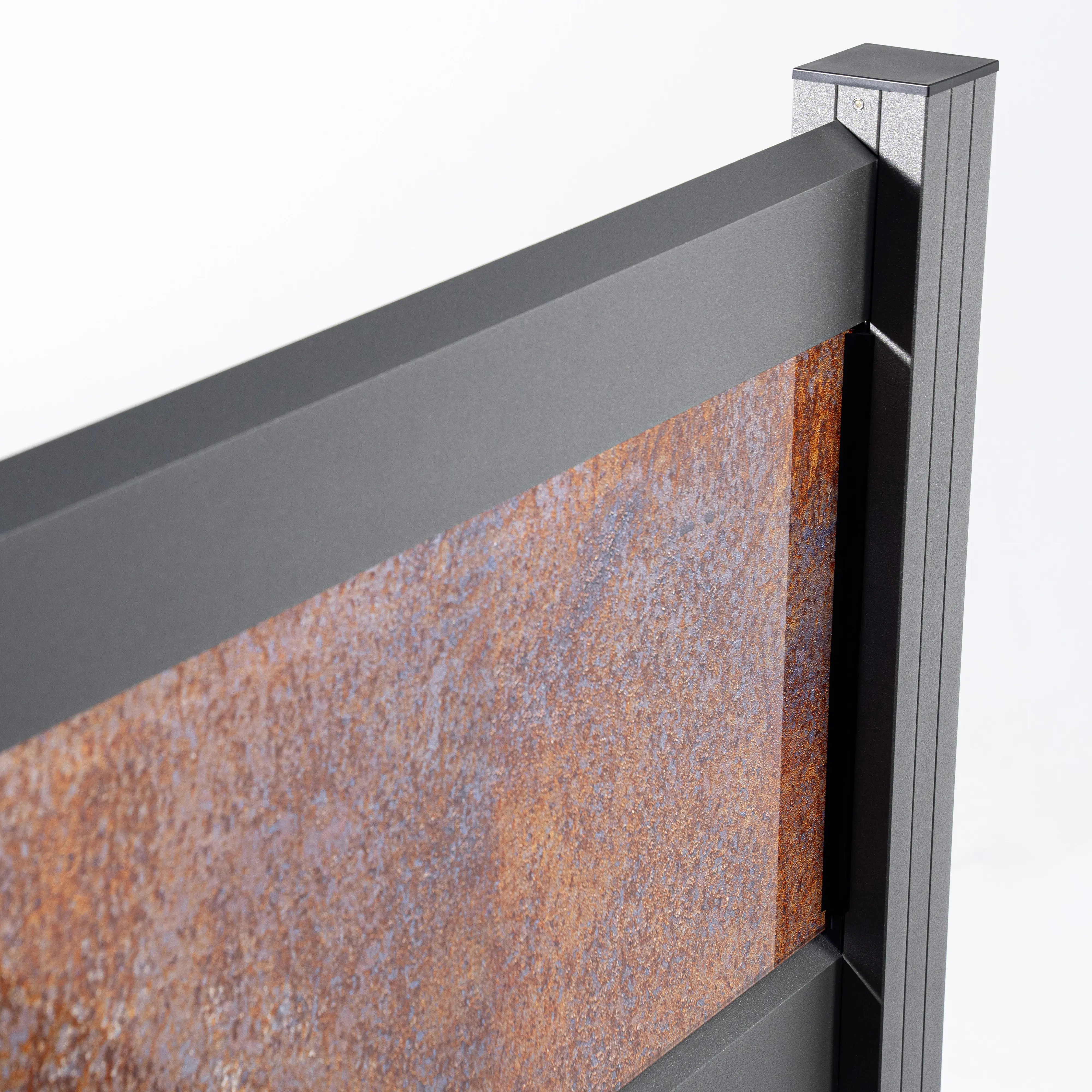 Ambiente Alu-Zaun Grundset Rhombus MINI 187 x 184,2 cm grau 