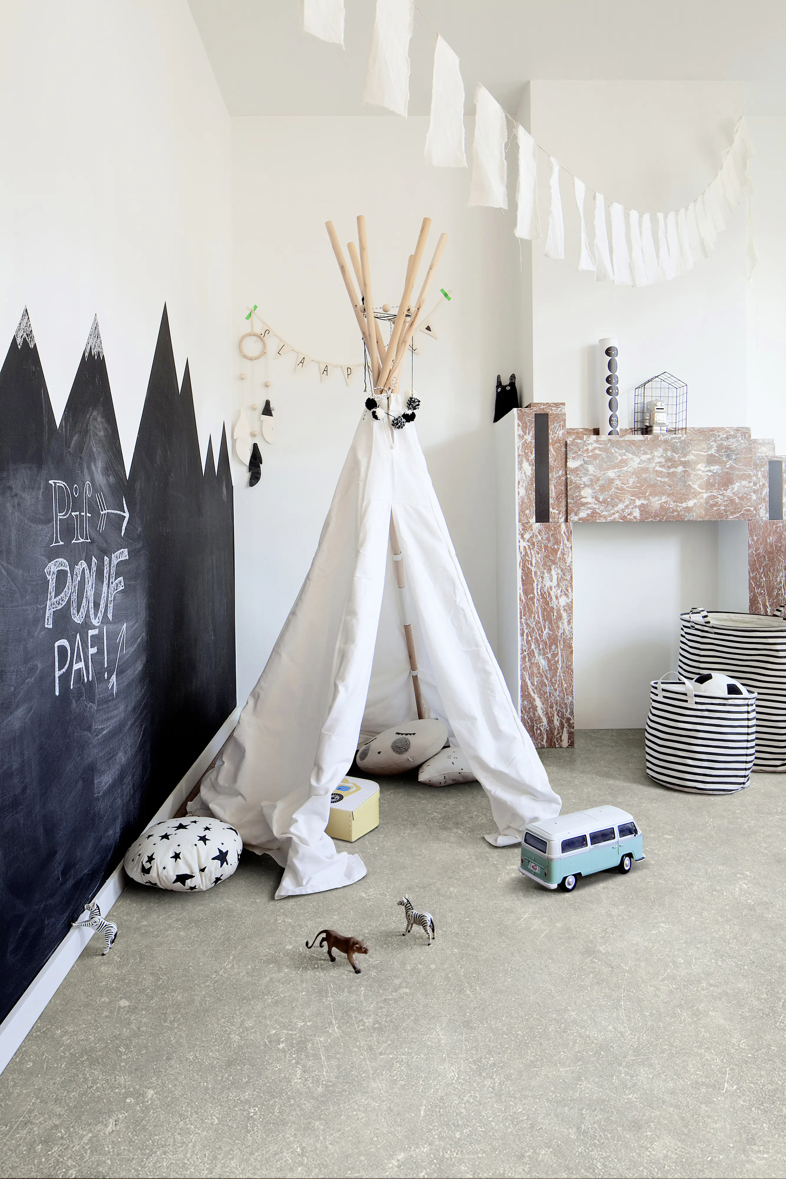 Bodenbelag Vinyl 4 m Betonbodenoptik grau