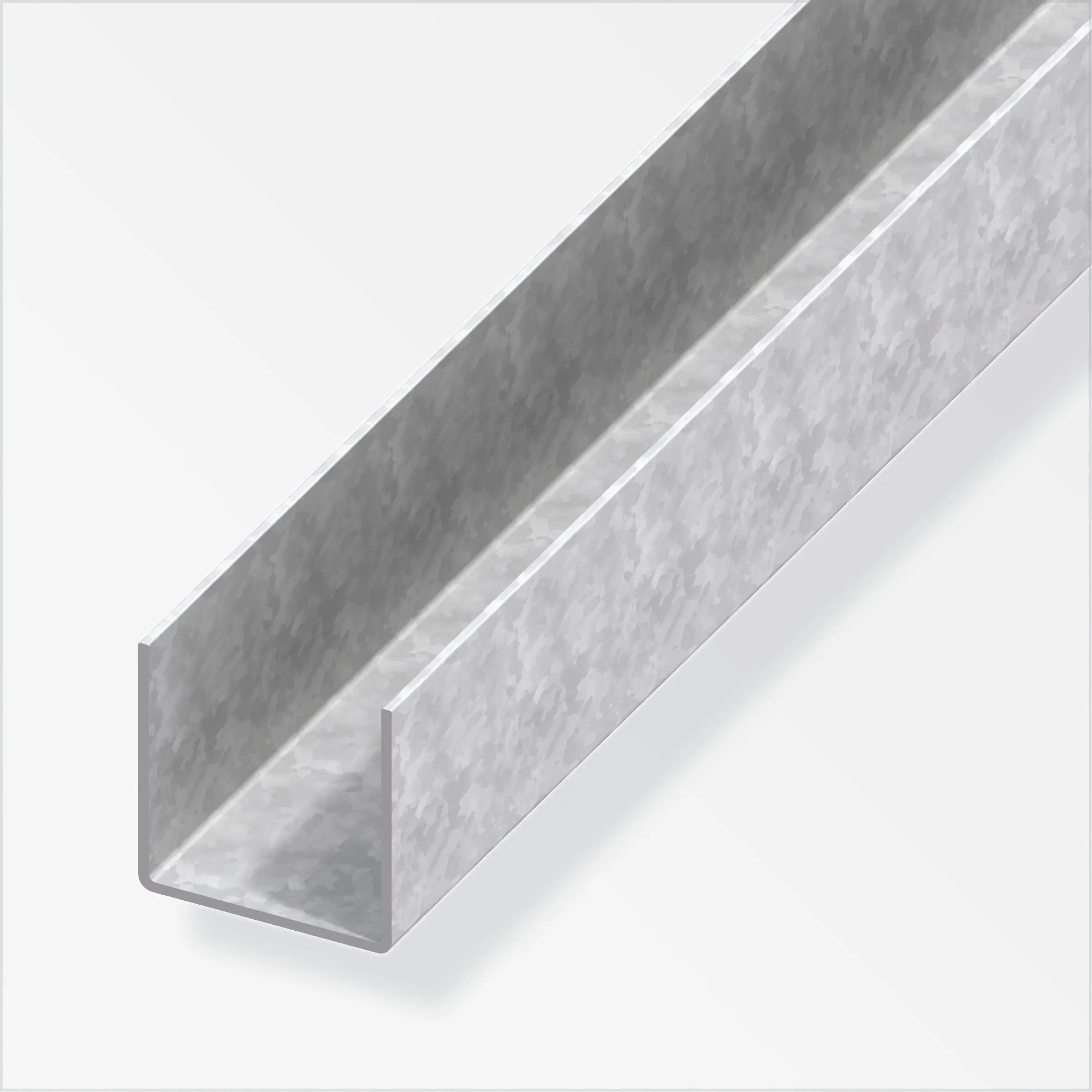 alfer U-Profil 1 m, 35.5 x 1.5 mm Stahl verzinkt