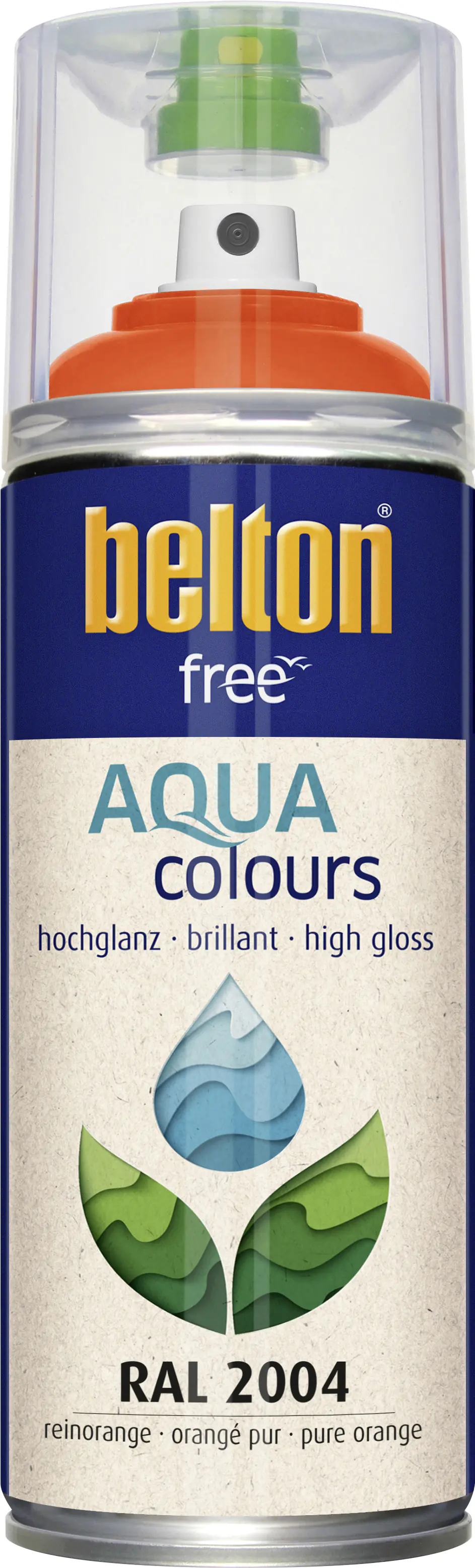belton free Lackspray AQUAcolours 400 ml reinorange hochglanz