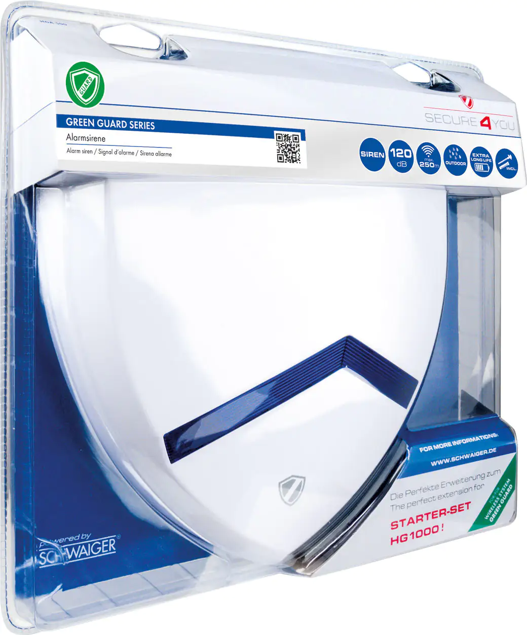Schwaiger Außensirene Green Guard weiß