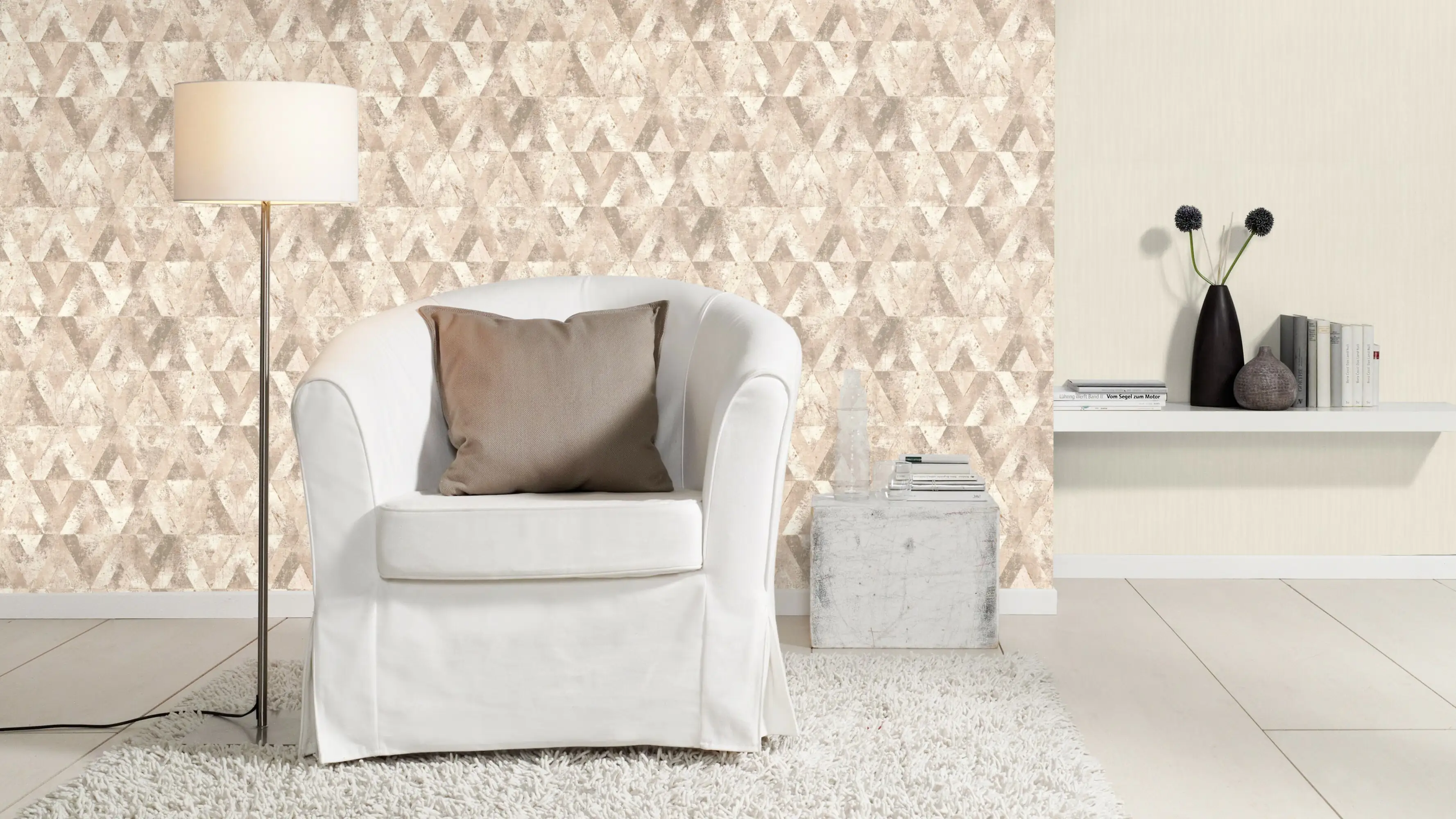 4000441535228_3 Rasch Vliestapete 535228 Yucatan uni creme 10,05 x 0,53 m