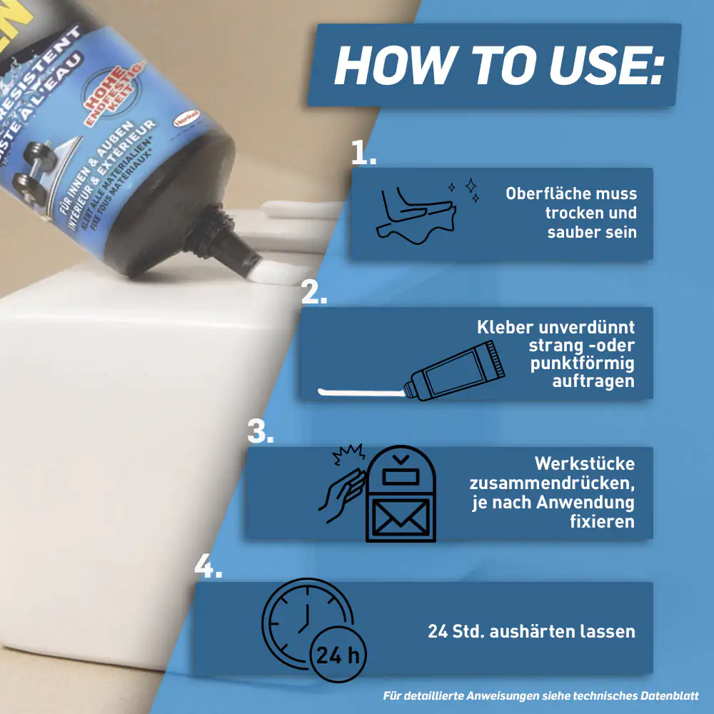 Pattex Montagekleber Kleben statt Bohren Wasserresistent 142 g Tube, weiß