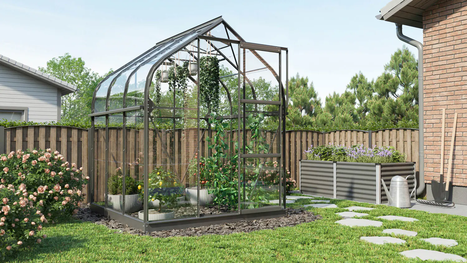 Vitavia Gewächshaus Orion 3800 202 x 195 cm 3 mm ESG