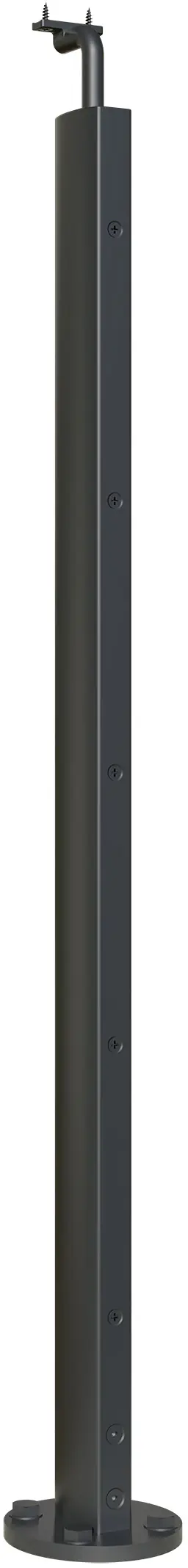 Dolle Einzelpfosten Oval Aluminium schwarz