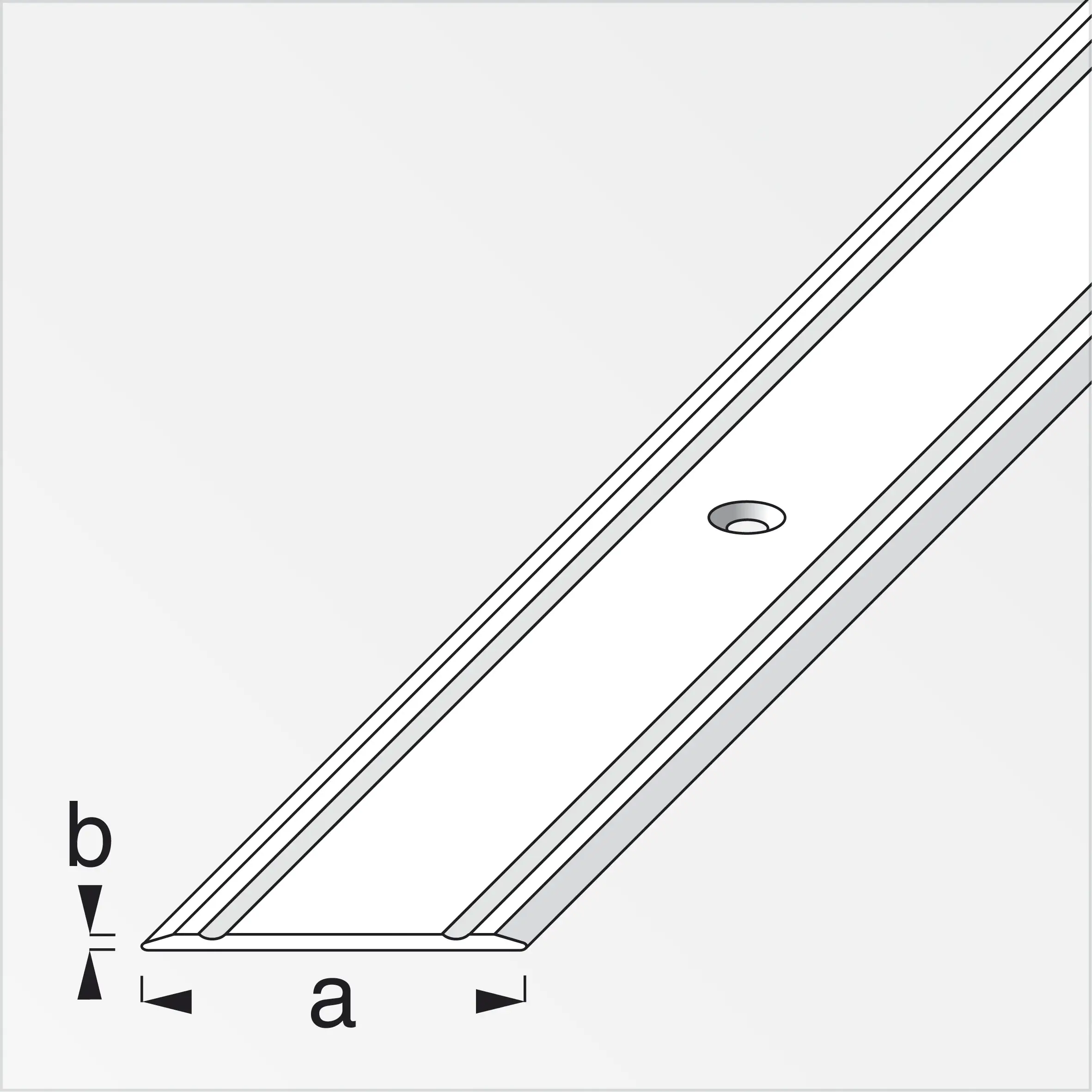 alfer Übergangsprofil 1 m, 30 x 2 mm Aluminium eloxiert bronze