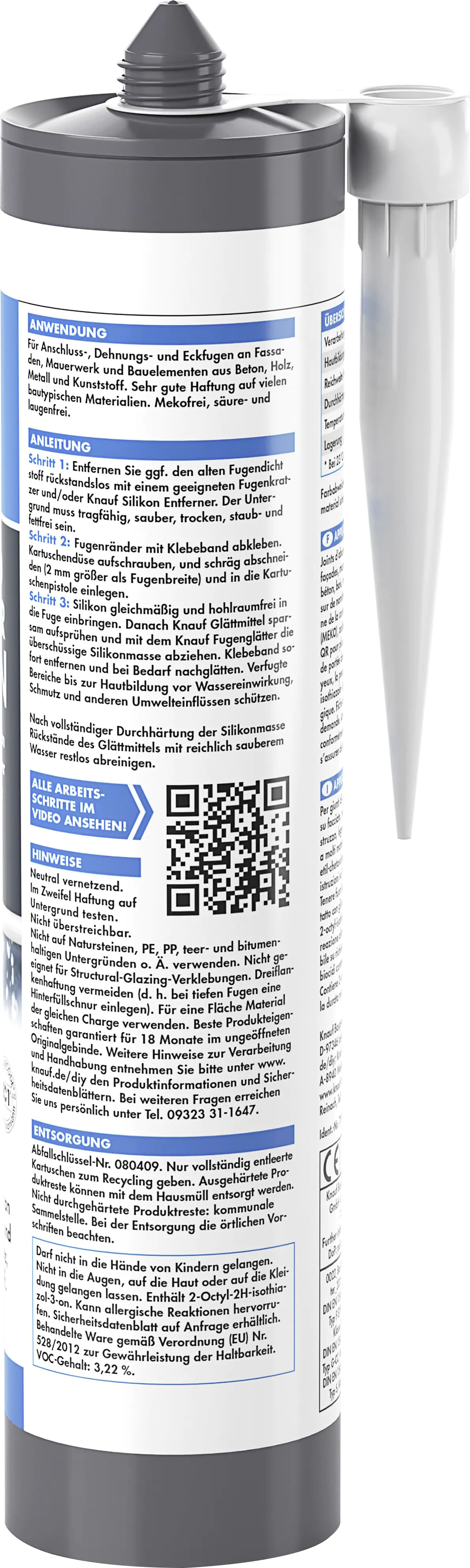 Knauf Bau- & Allwetter Silikon 300 ml transparent