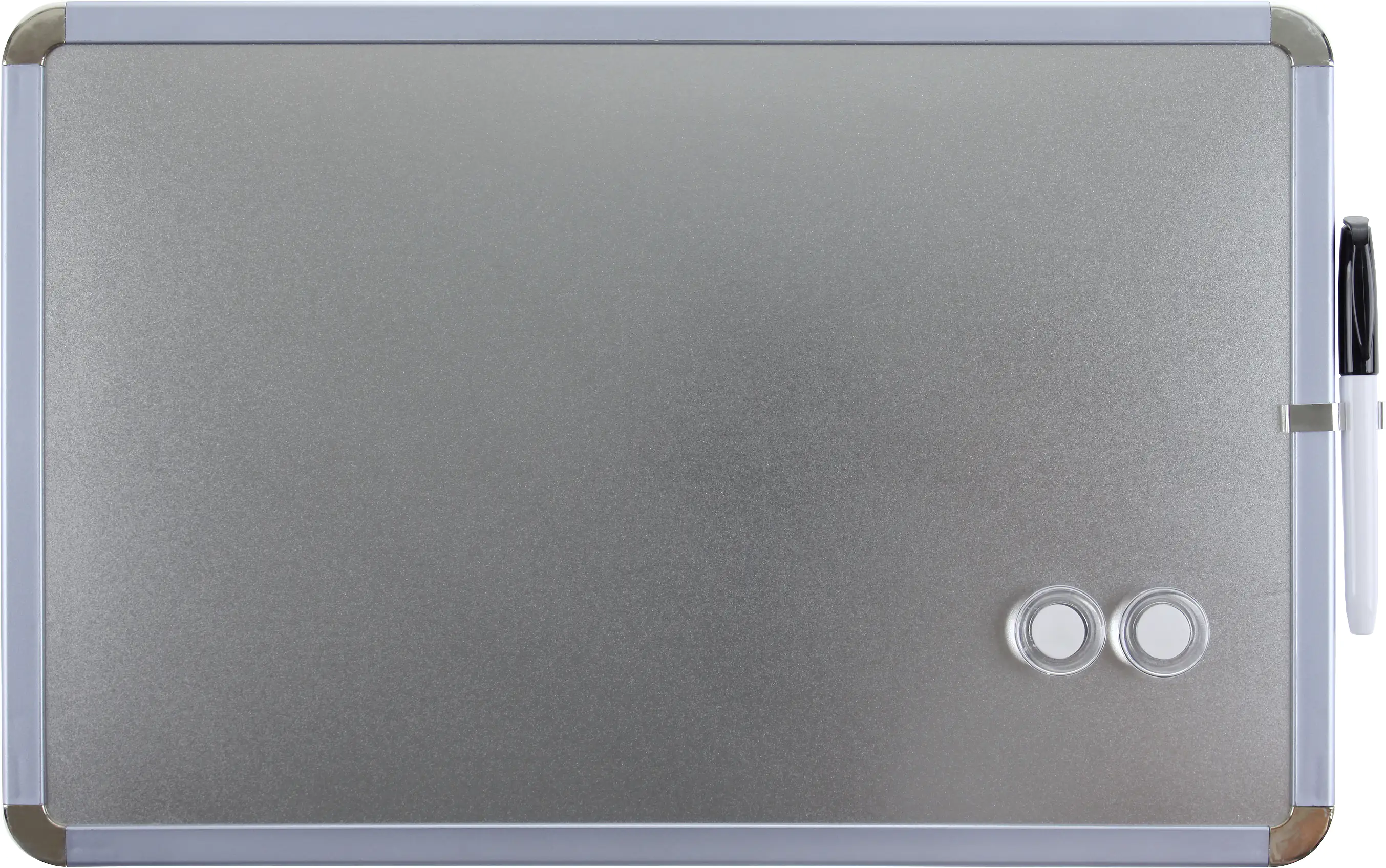 Vigo Magnettafel Metalloptik, 28 x 43 cm, incl. 2 Magnete und Stift