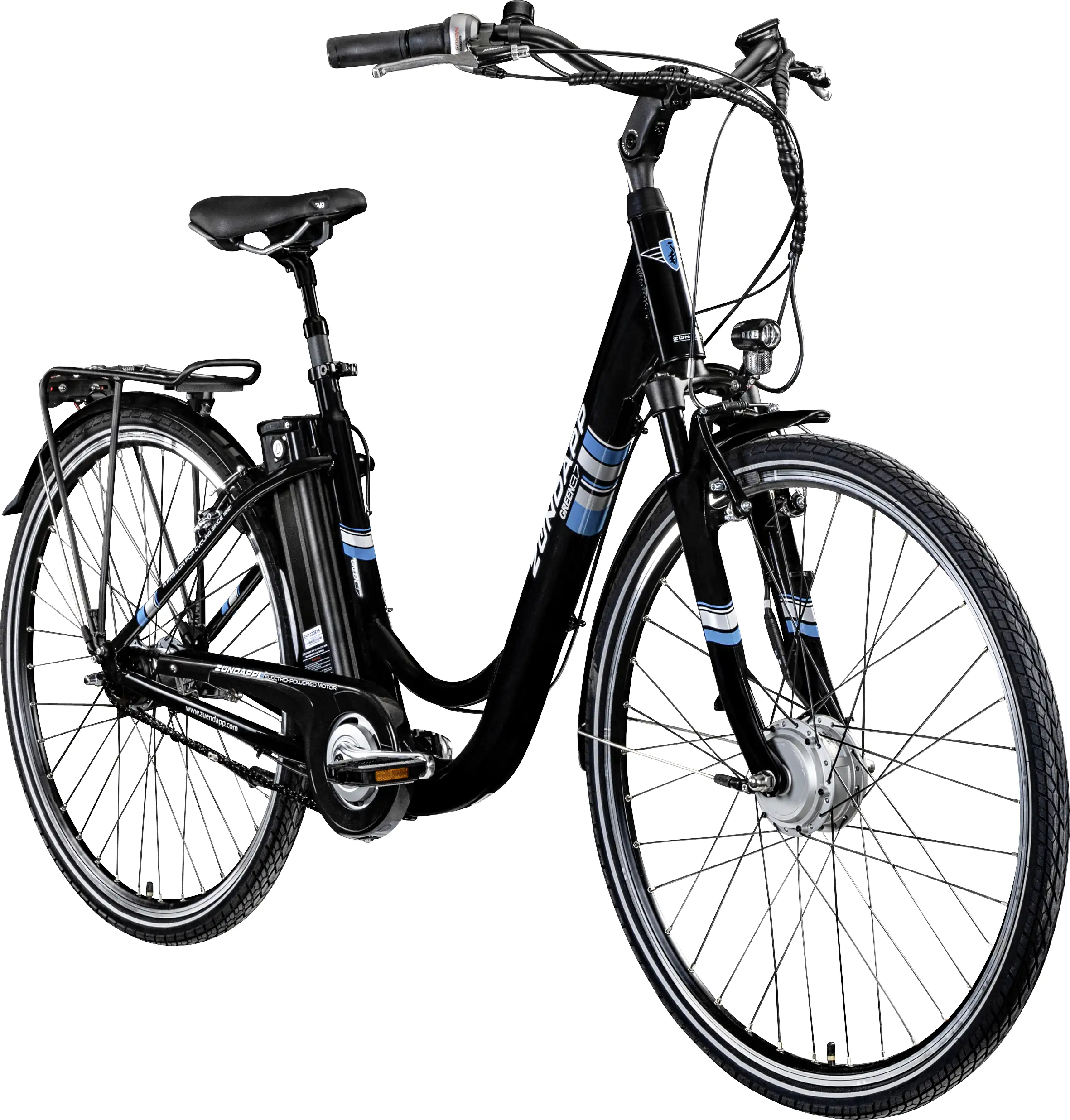 Zündapp E-Bike City Green 3.7 700c Damen 28 Zoll RH 48cm 7-Gang 374 Wh schwarz blau Zündapp E-Bike City Green 3.7 700c Damen 28 Zoll RH 48cm 7-Gang 374 Wh schwarz blau