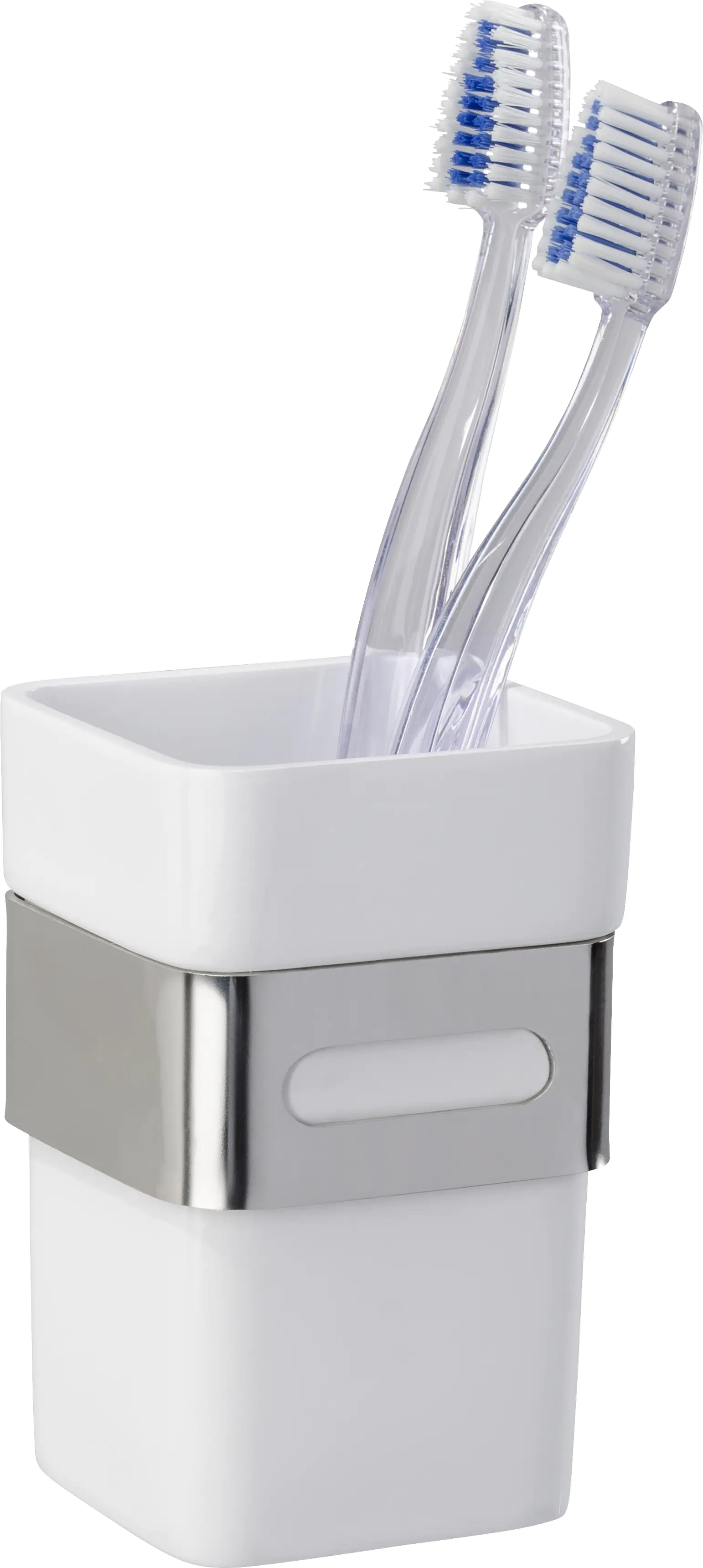 Wenko Zahnputzbecher Premium Plus silber glänzend Wenko Zahnputzbecher Premium Plus silber glänzend