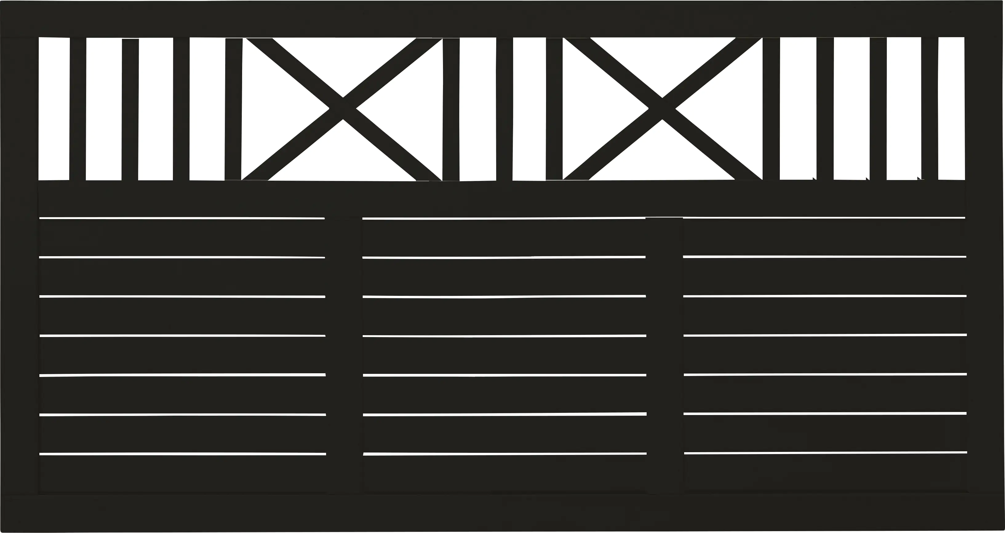 Plus Zaun Nostalgie 180 x 95 cm RAL 9005 Schwarz