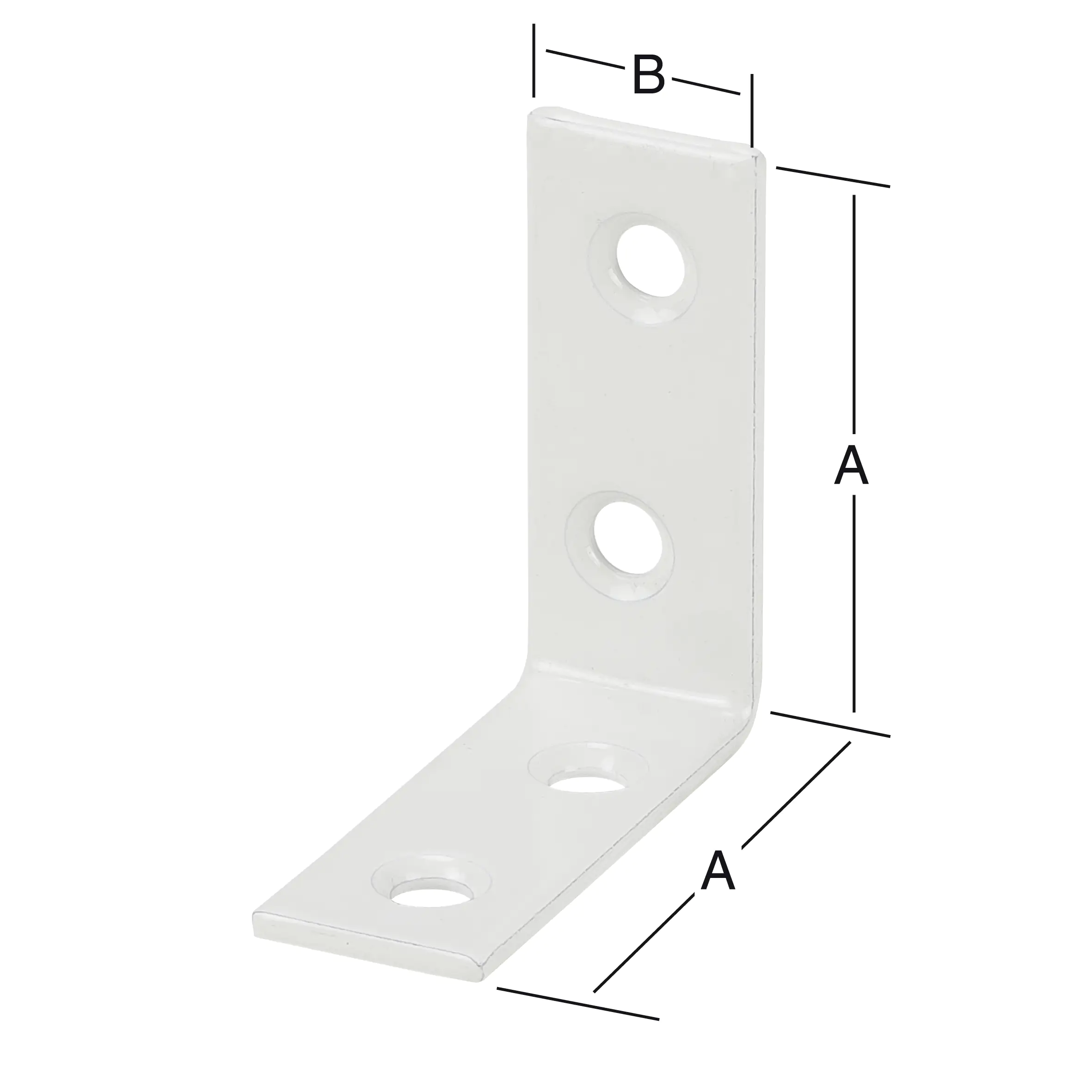 Vormann Stuhlwinkel 25x25x15 mm Stahl weiß - 1 Stück