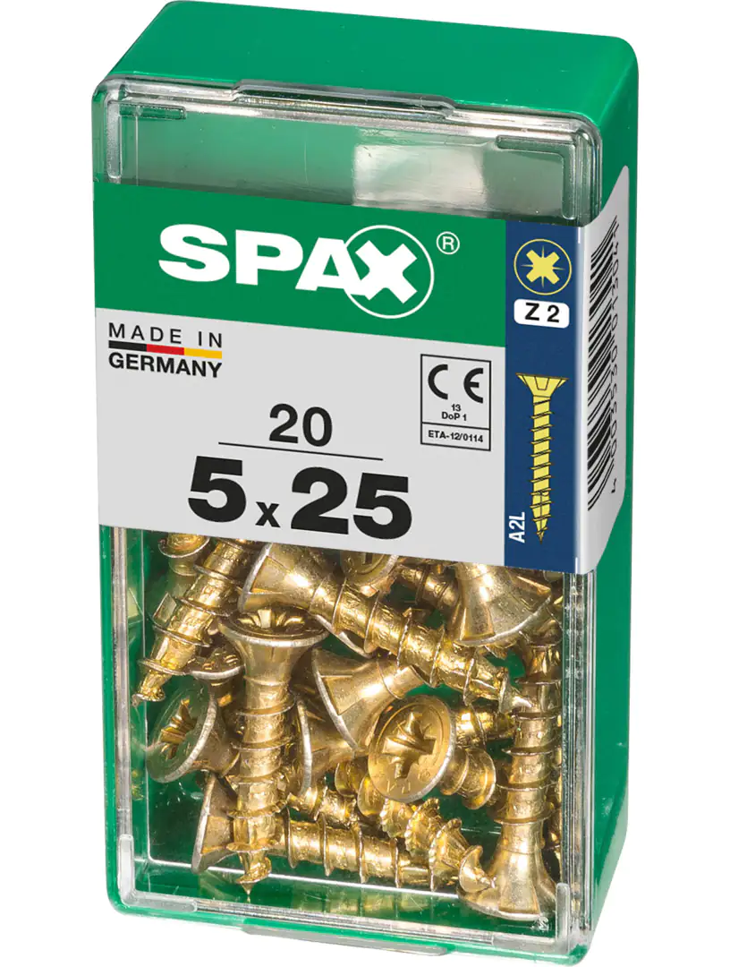 Spax Universalschrauben 5.0 x 25 mm PZ 2 - 20 Stk.