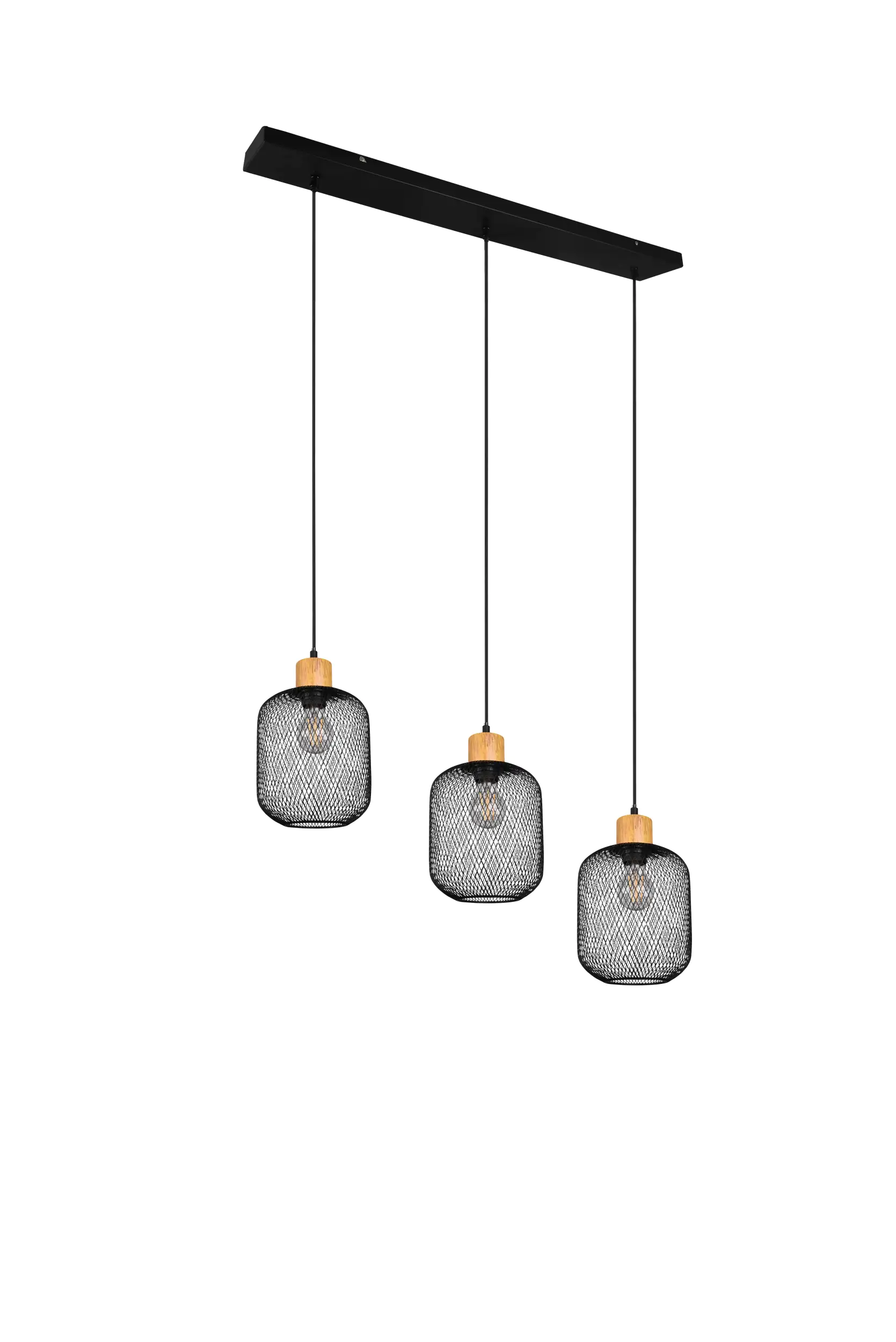 4017807489507_2 Reality Leuchten 3er Pendelleuchte Calimero schwarz matt