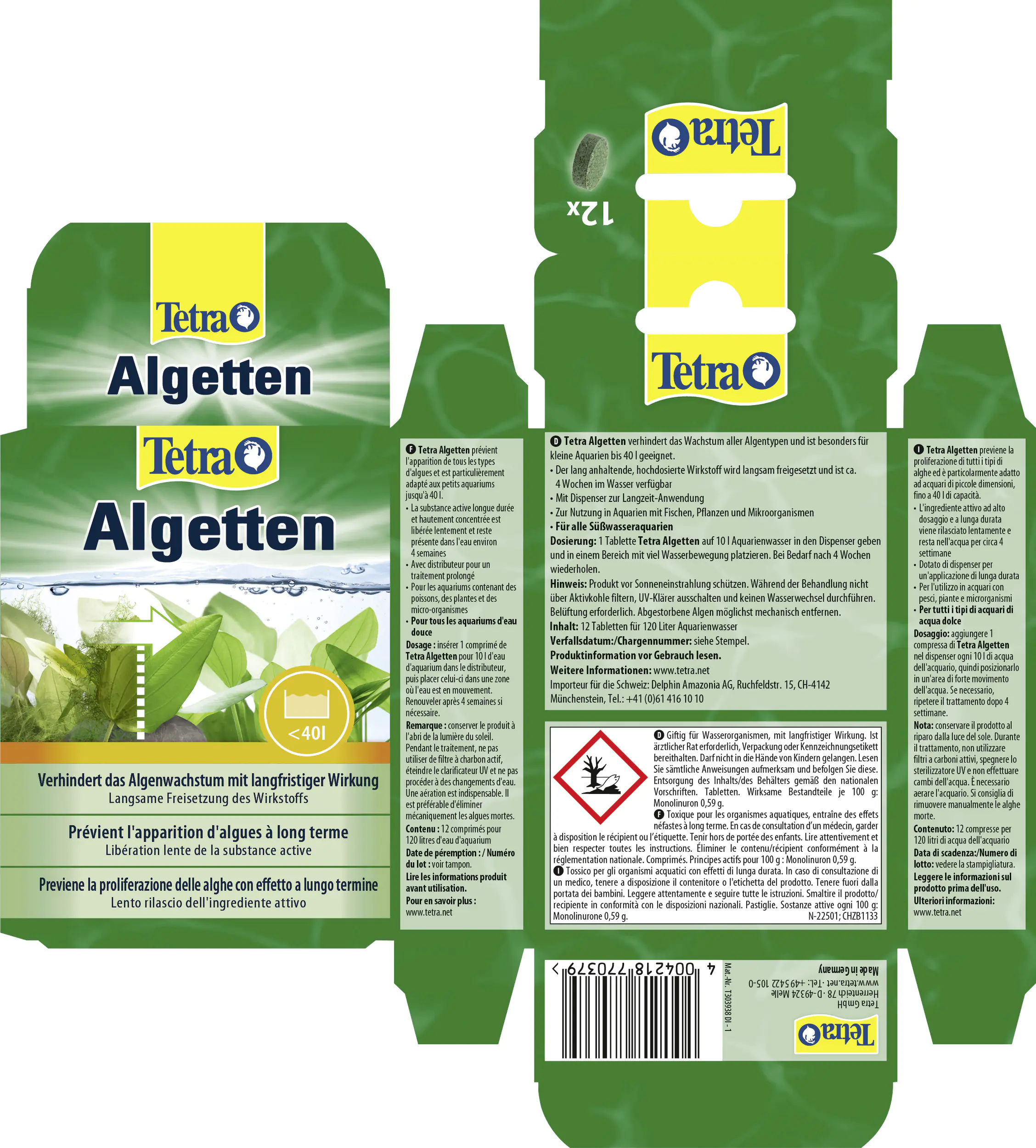 Tetra Algetten 12 Tabletten
