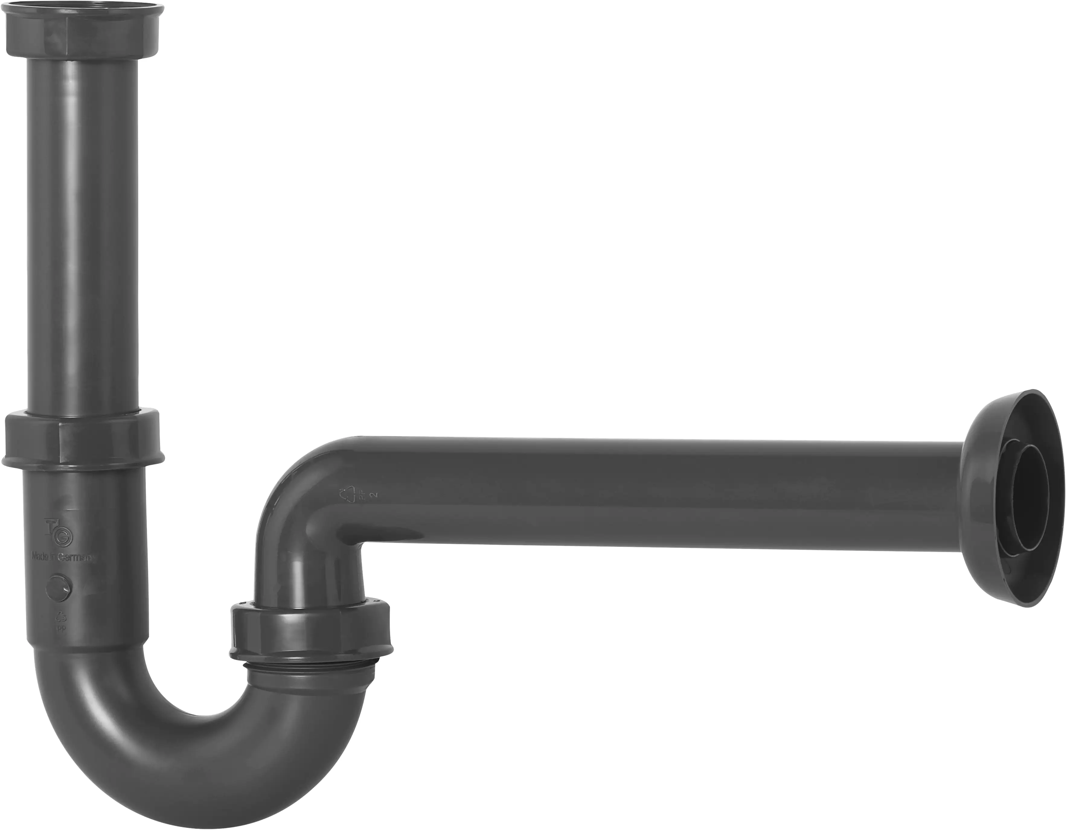 Cornat Waschtisch-Röhren-Geruchverschluss Aus Recycling Kunststoff