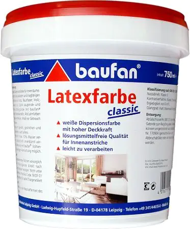 Baufan Latexfarbe classic 750 ml weiß