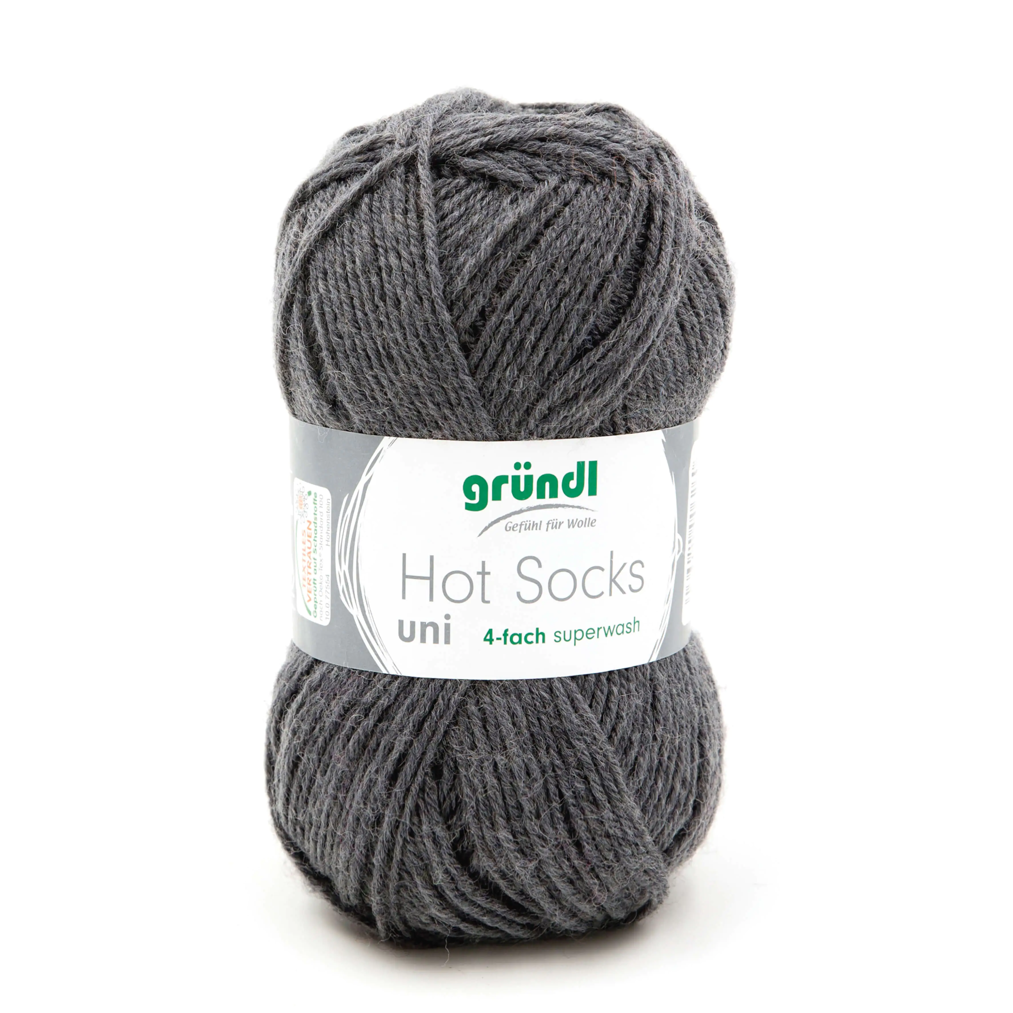 4036014032887 Gründl Wolle Hot Socks uni 50 g anthrazit