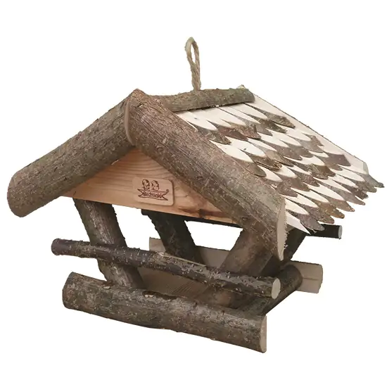 Vogelhaus Birkenholz braun LxBxH: 40x30x26/29 cm