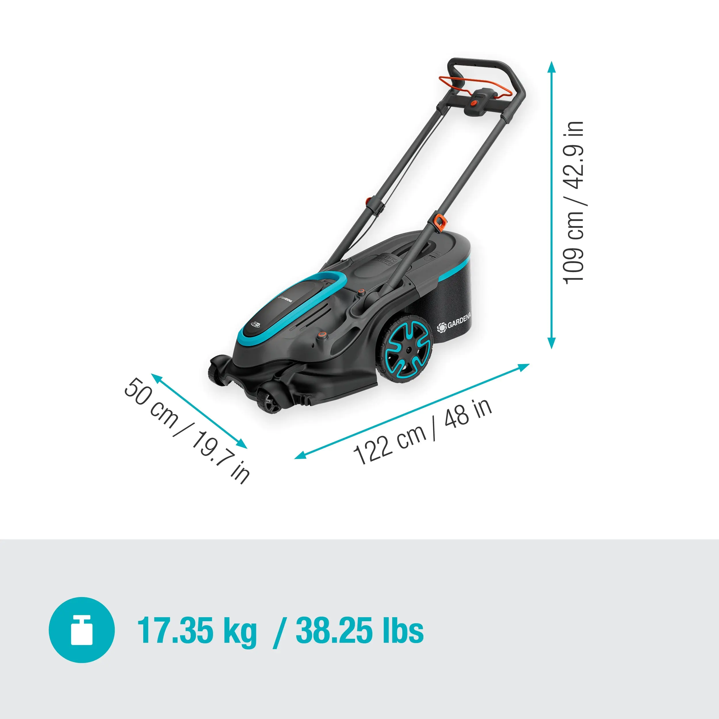 Gardena Akku Rasenmäher PowerMax Duo 46/36V, 46 cm Schnittbreite Gardena Akku Rasenmäher PowerMax Duo 46/36V, 46 cm Schnittbreite