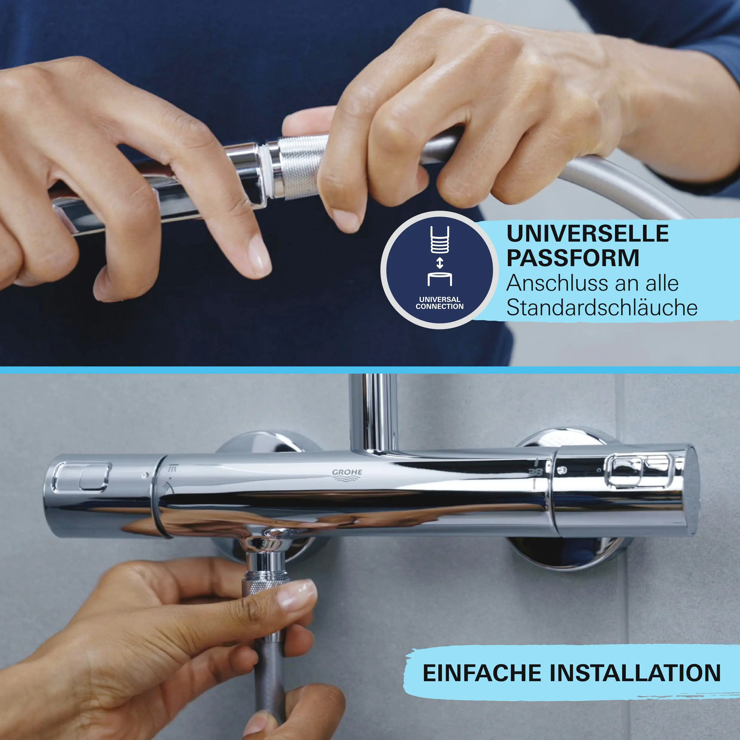 Grohe Handbrause 1 Strahlart Vitalio Start 110 chrom