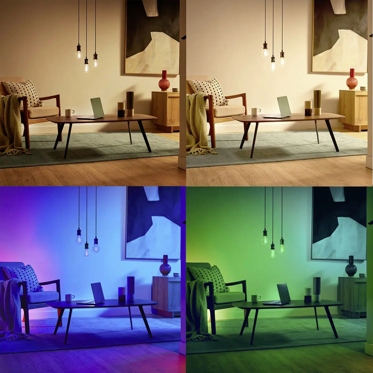 WIZ LED-Leuchtmittel Edison ST64 E27 6,3W RGB warmweiß bis kaltweiß smart