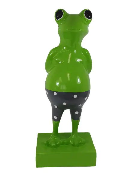 Dekofigur Frosch mit Badehose 78 x 31 cm grün