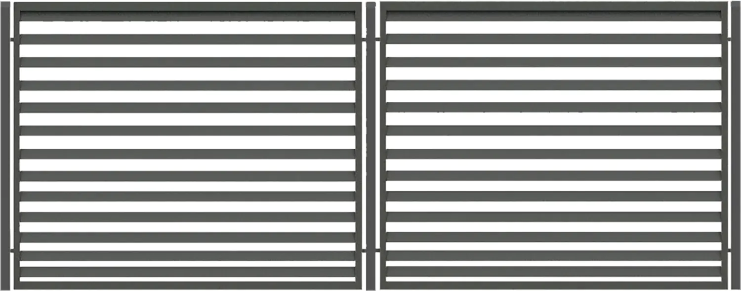 Polbram Zaun-Komplettset Leni 120 425 cm inkl. Zaunfelder, Pfosten und Halterungen