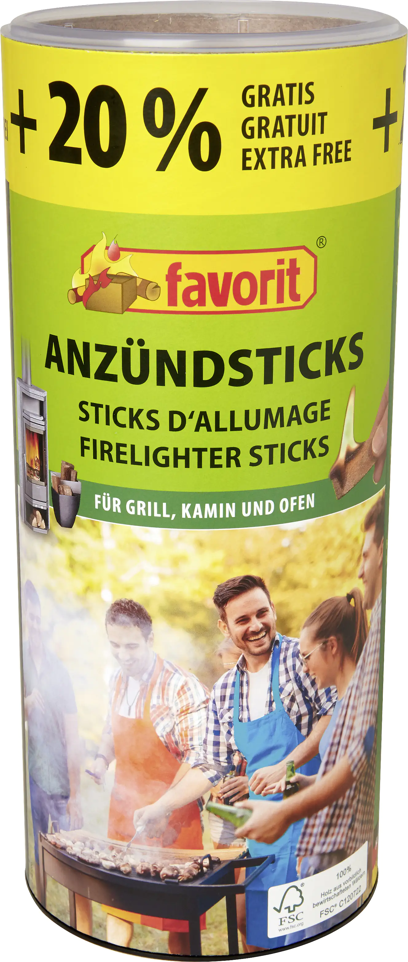Favorit Anzündsticks Naturholz und Wachs 120 Stück Favorit Anzündsticks Naturholz und Wachs 120 Stück